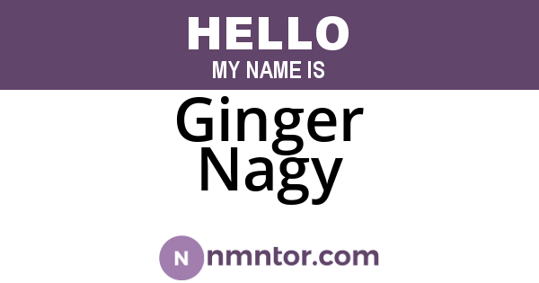 Ginger Nagy