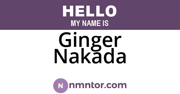 Ginger Nakada