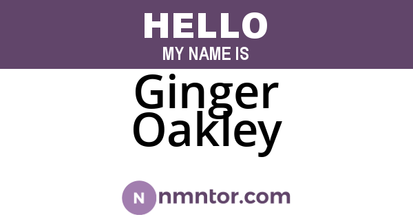 Ginger Oakley