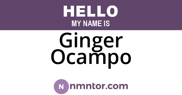 Ginger Ocampo