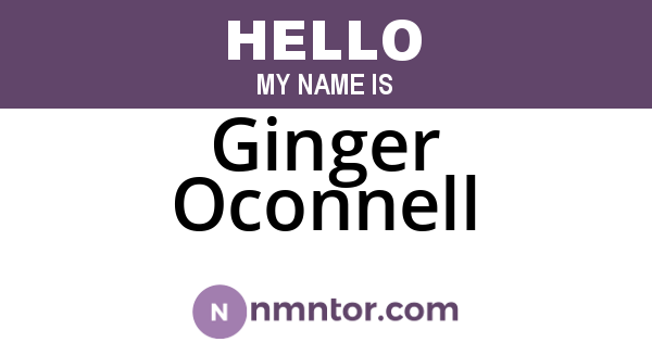 Ginger Oconnell