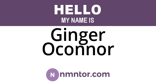 Ginger Oconnor