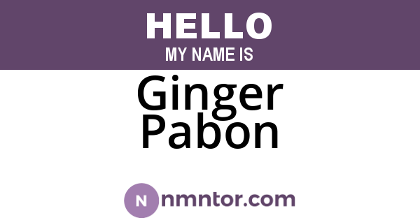 Ginger Pabon