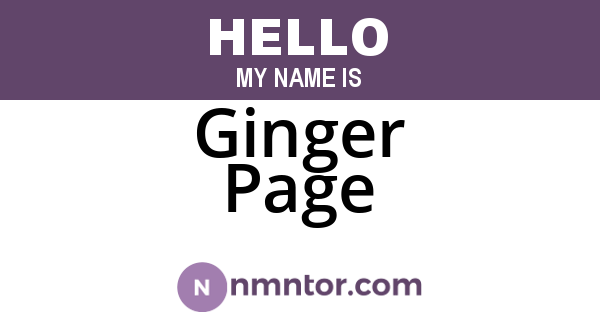Ginger Page
