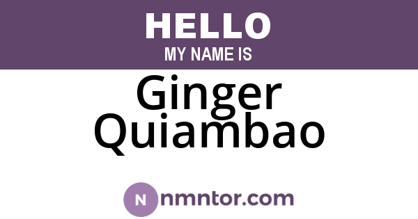 Ginger Quiambao