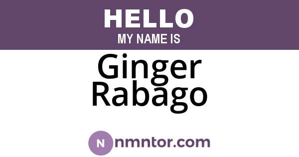 Ginger Rabago
