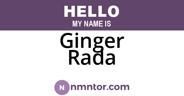Ginger Rada