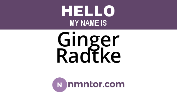 Ginger Radtke