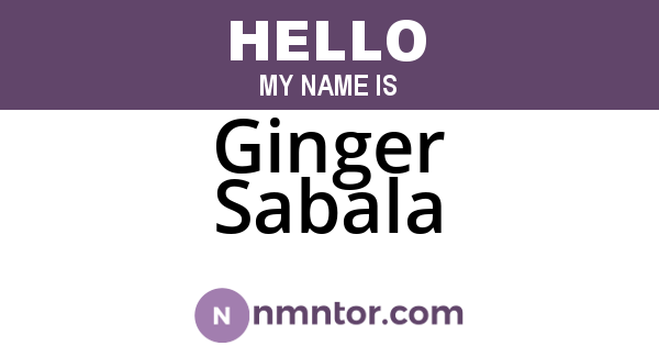 Ginger Sabala