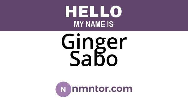 Ginger Sabo