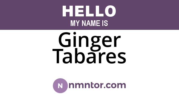 Ginger Tabares