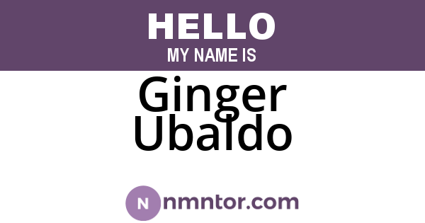 Ginger Ubaldo