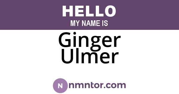 Ginger Ulmer