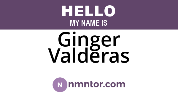 Ginger Valderas