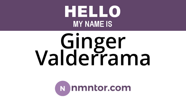 Ginger Valderrama