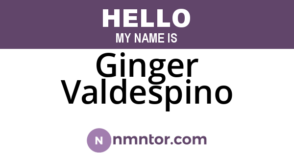 Ginger Valdespino
