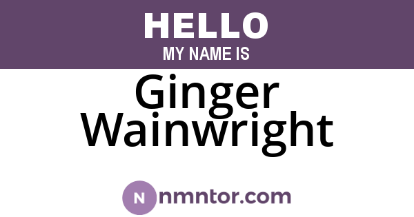 Ginger Wainwright