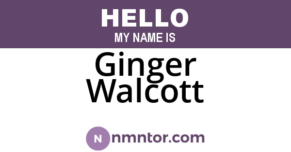 Ginger Walcott