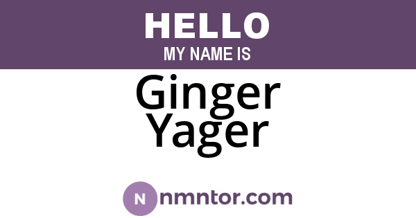 Ginger Yager