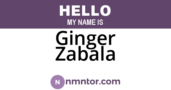 Ginger Zabala