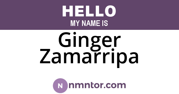 Ginger Zamarripa