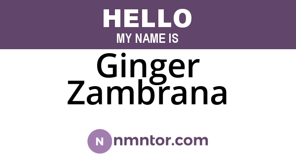 Ginger Zambrana