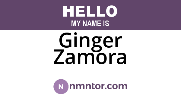 Ginger Zamora