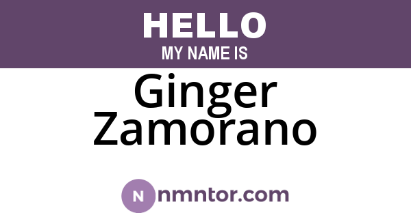 Ginger Zamorano