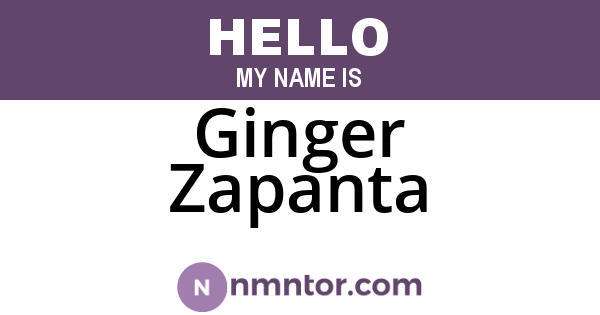 Ginger Zapanta