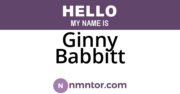 Ginny Babbitt