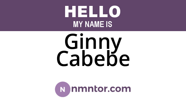 Ginny Cabebe