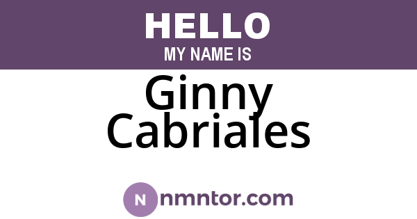 Ginny Cabriales