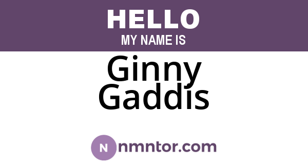 Ginny Gaddis