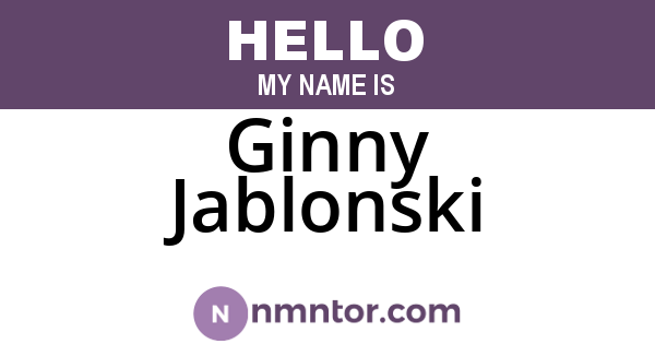 Ginny Jablonski