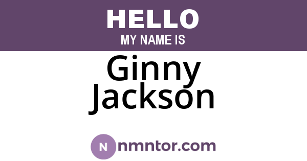 Ginny Jackson
