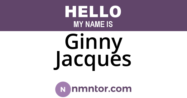 Ginny Jacques