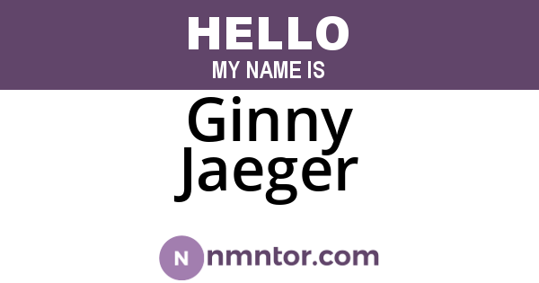 Ginny Jaeger