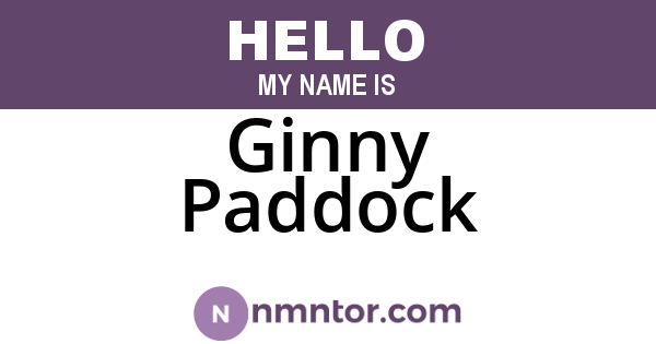 Ginny Paddock