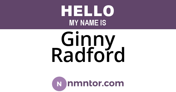 Ginny Radford