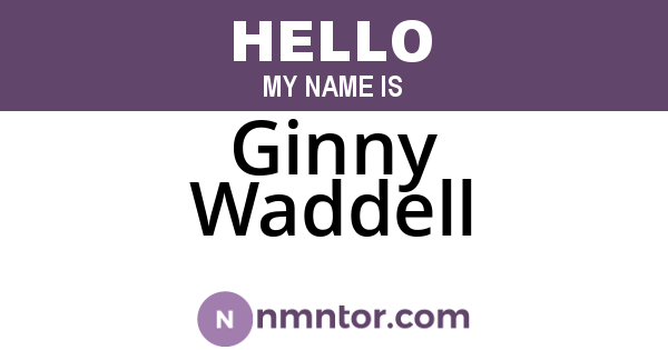 Ginny Waddell
