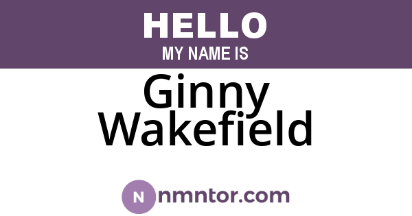 Ginny Wakefield