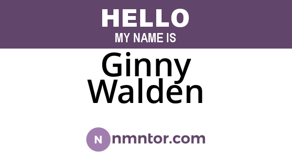 Ginny Walden