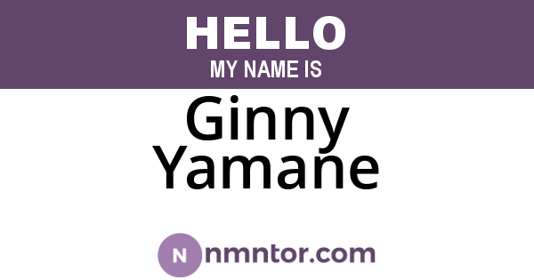 Ginny Yamane
