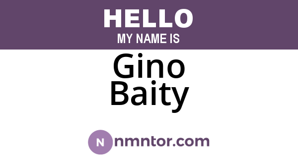 Gino Baity
