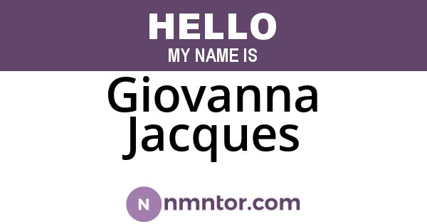 Giovanna Jacques