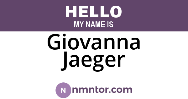 Giovanna Jaeger