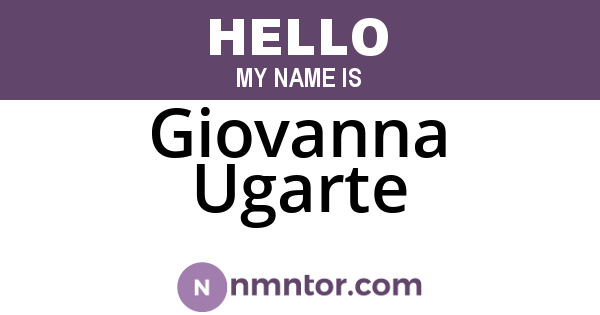 Giovanna Ugarte