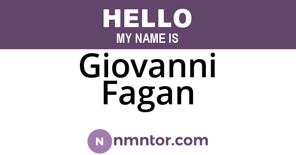 Giovanni Fagan