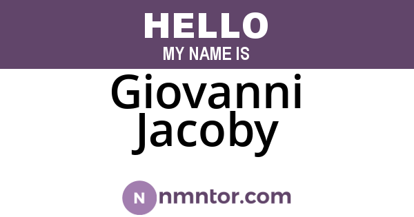 Giovanni Jacoby