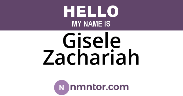 Gisele Zachariah